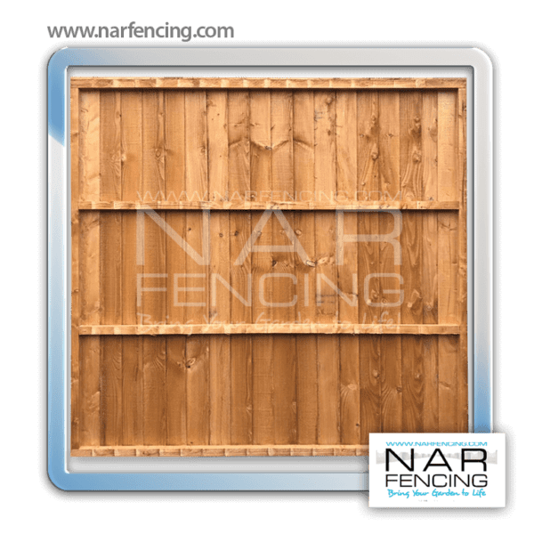 Super-Heavy-Duty-Feather-Edge-Fence-Panels-Fully-Framed-Gold-Back-NAR-Fencing